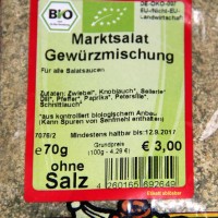 Inhaltsstoffliste Gewürzmischung
